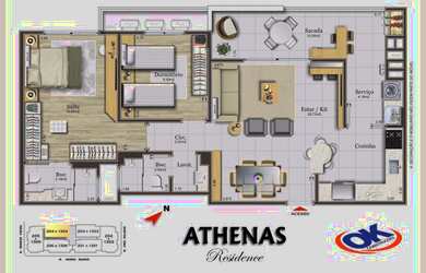 Imagem 5: Apartamento para venda tem 89 metros quadrados com 2 quartos em Campinas - São José - SC