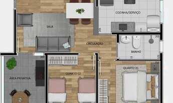Imagem 7: Apartamento para venda tem 43 metros quadrados com 2 quartos em Juliana - Belo Horizonte