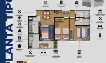 Imagem 5: Apartamento para venda possui 61 metros quadrados com 2 quartos