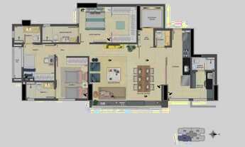 Imagem 5: Apartamento 125 m² com 3 suítes plenas em Setor Marista - Goiânia - GO