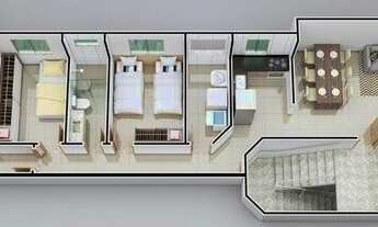 Imagem 4: Apto Bairro Iguaçu. Cód. A183, 3 Qts/suíte, 90 m², sacada gourmet. Valor 310 Mil