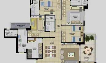Imagem 3: Apartamento para venda, 117 metros quadrados com 4 quartos em Pituba - Salvador - Bahia