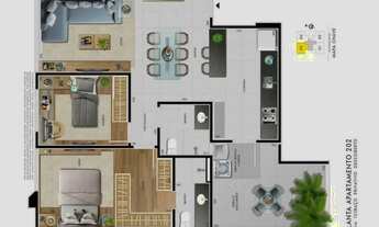 Imagem 4: Apartamento à venda, 2 quartos, 1 suíte, 2 vagas, Castelo - Belo Horizonte/MG