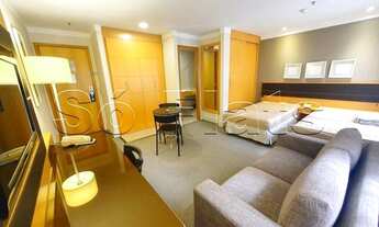 Imagem 2: Flat para locação no Transamérica Jardins contendo 28m², 1 dormitório e 1 vaga de garagem