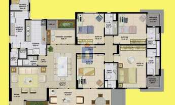 Imagem 2: Quatro Suites, 3 Garagens, Novo nunca habitado, Condominio Villa Augusta