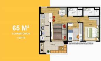 Imagem 6: Apartamento para venda possui 65 metros quadrados com 2 quartos em Centro - Diadema - São