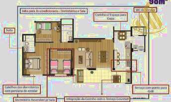 Imagem 4: Apartamento com 4 dormitórios à venda, 131 m² por R$ 1.500.000,00 - Marapé - Santos/SP