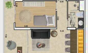 Imagem 7: Apto na planta 2 Dorms - Suíte - Varanda Gourmet - Área de lazer - Garagem - Bairro Macuc