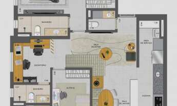 Imagem 5: Lançamento no setor Universitário apartamentos de 62 a 103 m², com 1, 2 e 3 suítes