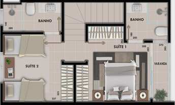 Imagem 7: Bairro Vida Nova - Sobrado 2/4 sendo 2 Suites - Area gourmet - 1594udi