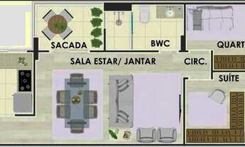 Imagem 7: Apartamento com 1 suíte e 1 quarto à venda, 76 m² - Ed. Villa Serena - Centro - Cascavel/P