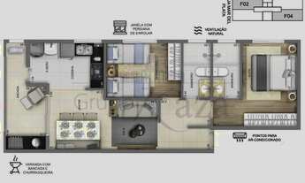 Imagem 5: Apartamento para venda tem 60 metros quadrados com 2 quartos