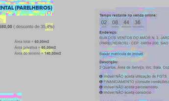 Imagem 7: Casa com 2 dormitórios à venda, 60 m² por R$ 148.580,00 - Jardim Oriental (Parelheiros)