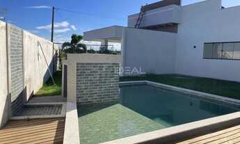 Imagem: Casa linear de alto padrão com piscina