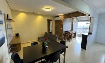 Imagem 5: Frente mar mobiliado com sacada gourmet fechada com vidro, lazer completo e recém entregue