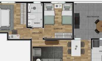 Imagem 6: Apartamento para venda tem 43 metros quadrados com 2 quartos em Juliana - Belo Horizonte
