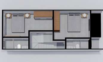 Imagem 2: Casa de condomínio para venda tem 71 metros quadrados com 3 quartos