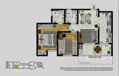 Imagem 3: Ref.: 2025 - Apart. 2 qtos - Santa Catarina