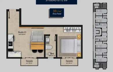 Imagem 2: Apartamento Studio à Venda, 2km do Ribeirão, pertinho do Aeroporto, Excelente Investimento