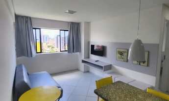 Imagem: Quarto e sala mobiliado na ponta verde perto