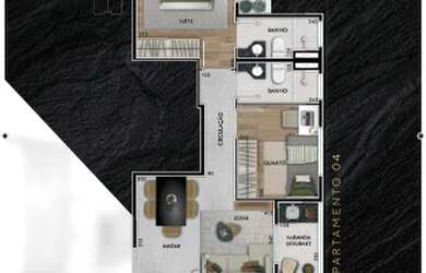 Imagem 7: Apartamento para venda com 72 metros quadrados com 3 quartos