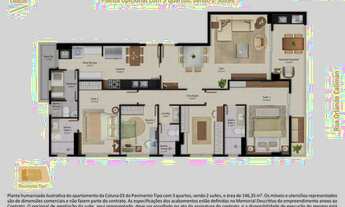 Imagem 2: Apartamento para venda possui 184 metros quadrados com 4 quartos em Jardim Camburi - Vitór