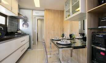 Imagem 5: Um apartamento com PLANTA DIFERENCIADA, 123 m², 3 suítes, sala "boca larga", gab