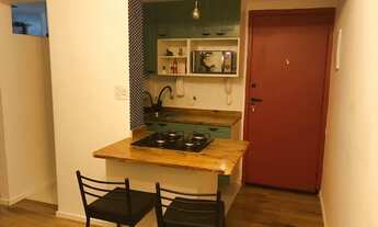 Imagem 2: Maravilhoso Studio/Kit PORTEIRA FECHADA vista lateral da praia em Santos entre canais 4 e