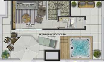 Imagem 5: Sobrado à venda bairro Água Verde, com 3 dormitórios, terraço descoberto