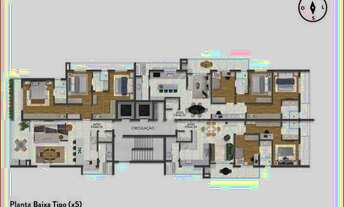 Imagem 3: Apartamentos com 3 dormitórios à venda, 126 m² por R$ 687.714 - América - Joinville/SC