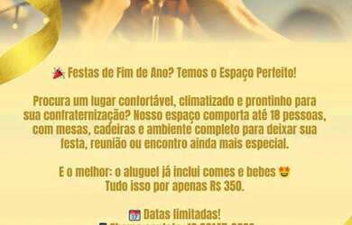 Imagem: Festas de Fim de Ano Temos o Espaço Perfeito!