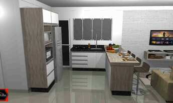 Imagem 6: Casa com 2 Dormitórios - 1 Suíte - 70 M² - 2 vagas - 1400 m da praia - Jd Guacira -Itanhaé