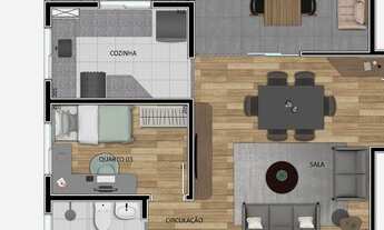 Imagem 4: Apartamento para venda tem 43 metros quadrados com 2 quartos em Juliana - Belo Horizonte