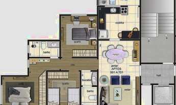 Imagem 6: Melhor 3 Quartos Suíte 1 ou 2 Vagas - 72 e 79 m² - Acabamento Alto Padão