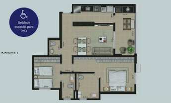 Imagem 3: Apartamento para Venda em Ribeirão Preto, Vila Ana Maria, 2 dormitórios, 2 suítes, 3 banhe