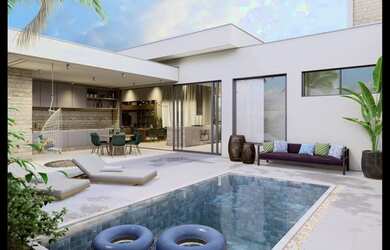 Imagem 4: Casa linear em Alphaville, Costa Laguna, 275 m, 4 quartos, piscina