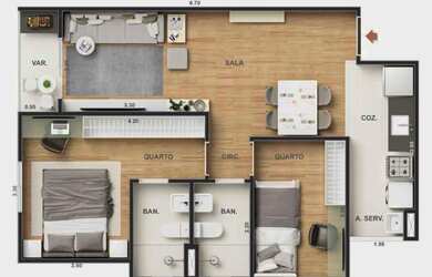 Imagem: REPASSE DE FINANCIAMENTO - 2 QUARTOS COM