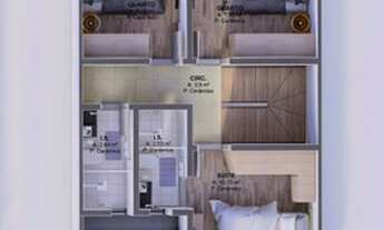 Imagem 3: Sobrado / Triplex, 130m², 3 quartos (1 suíte), 2 terraços (1 c/ Churrasqueira.), Uberaba