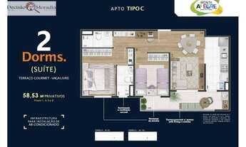 Imagem 2: Lançamentos de Apartamentos com 2 dormitórios à venda, 58 m² por R$ 261.000 - Granja Viana