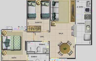 Imagem 5: Apartamento para venda possui 52 metros quadrados com 2 quartos em Cordovil - Rio de Janei