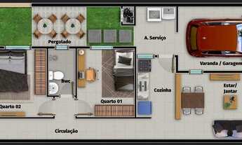 Imagem 6: Oportunidade Residencial Pompéia Casas Térreas em Natal/RN