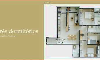 Imagem 2: Apartamento na Av. Pedra Branca com 97 m² , 3 quartos a 300 m do Passeio da Pedra Branca