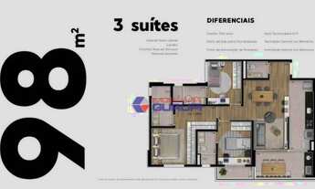 Imagem 3: Apartamento com 3 dormitórios à venda, 98 m² por R$ 900.000 - Jardim Paulistano - São José