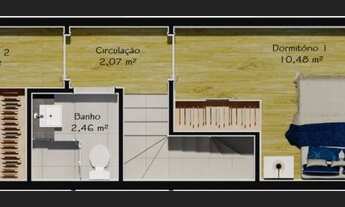 Imagem 7: SOBRADO GEMINADO COM TERRENO DE FUNDOS NO BAIRRO ITINGA