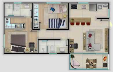 Imagem 2: Apartamento Garden à venda no Ed. Nice com 2 quartos e 91m²