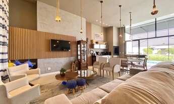 Imagem 5: Casa beira lago mobiliada e decorada com 4 suítes e piscina à venda, 220 m² - Condomínio S