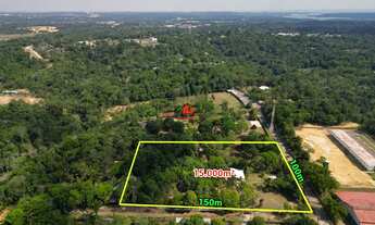 Imagem 2: Chácara com 100x150= 15.000m² de esquina | 100% murado