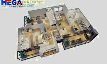 Imagem 3: Apartamento com 3 quartos no bairro Aldeota - Fortaleza/CE