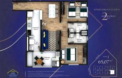 Imagem 3: Apartamento na Guilhermina em Fase Final de Obras 2 dorms por Apenas R$ 369mil!