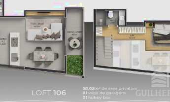 Imagem 4: Loft para venda com 45 metros quadrados com 1 quarto em João Paulo - Florianópolis - SC